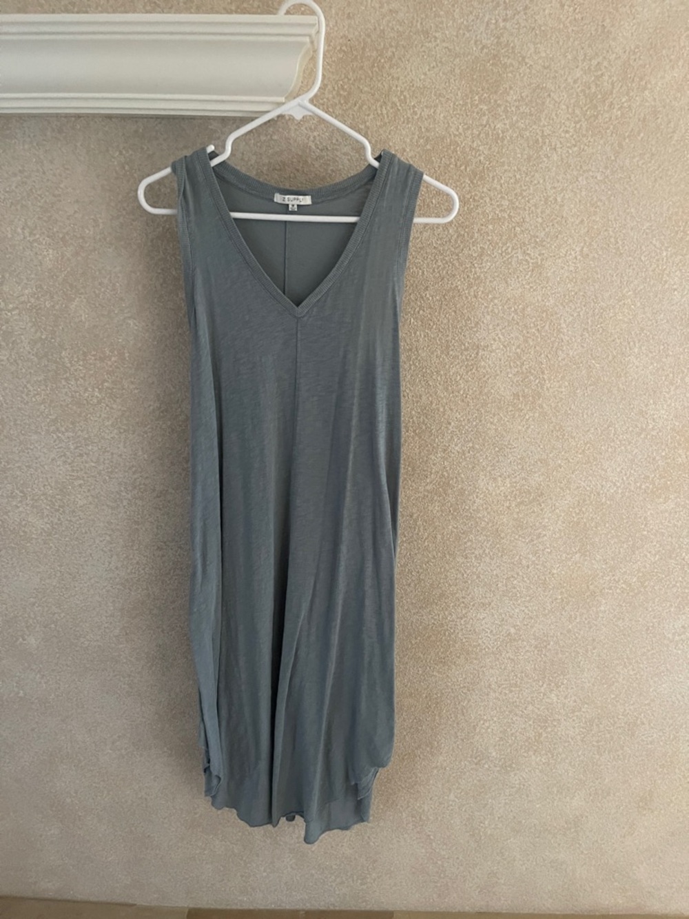 Z Supply Grey Sleeveless V-Neck Maxi Dress